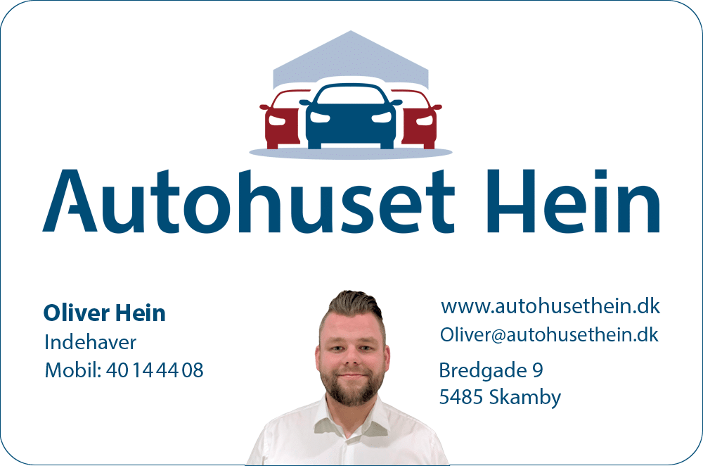 Visitkort for Oliver Hein, Autohuset Hein